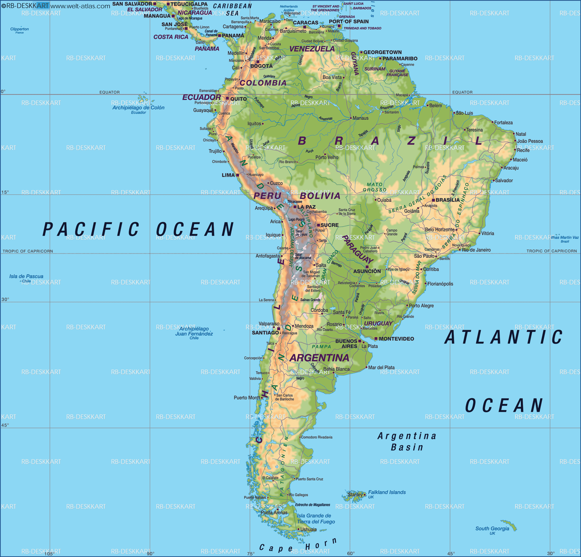 porto alegre carte sud amerique